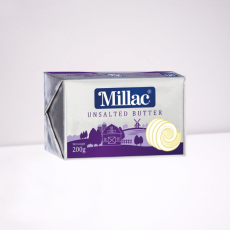 Millac White Unsalted Butter 200g