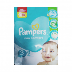 Pampers Skin Comfort Diapers Size 3 (Midi), 9 Ct