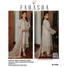 Farasha Karandi With Seqeunce Embroidered 3pc