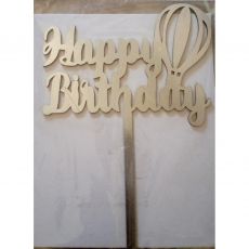 Gold Happy-Birthday Cake Topper