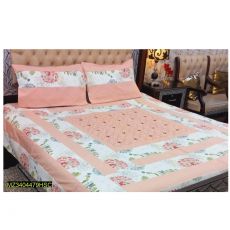 	Patch Work Bed Sheet (Pink)