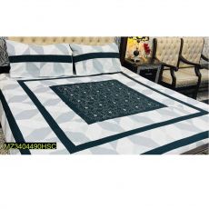 Patch Work Bed Sheet (Gray)