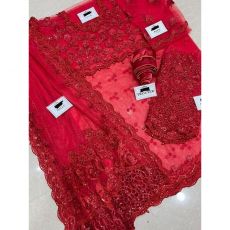 Maria-B Couture Saree Red